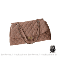 Sac main femme daim tendance - modèle Rose / 38x21x12cm - Sac Roche ™