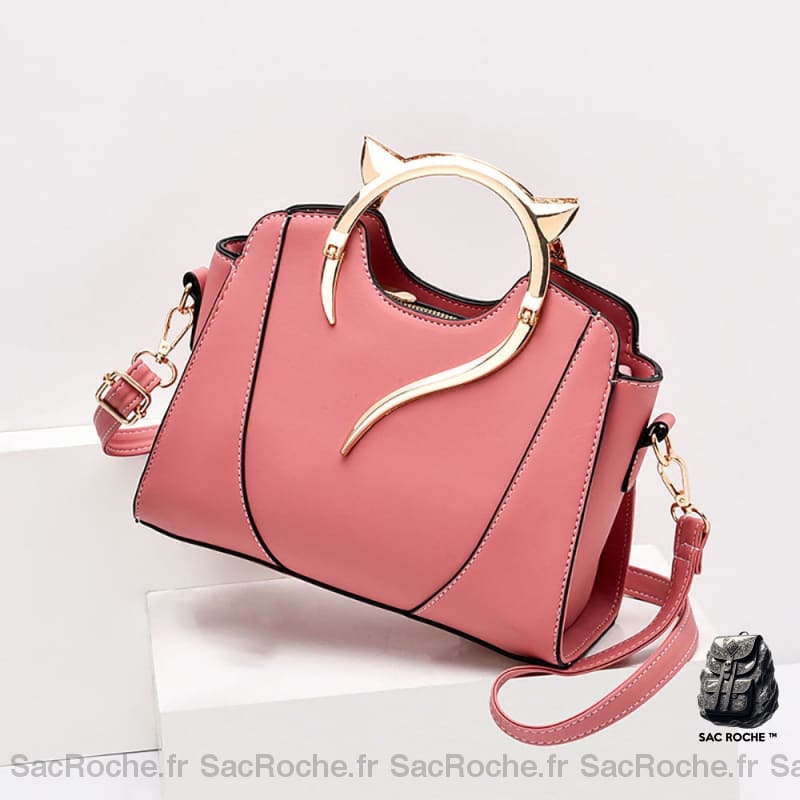 Sac Main Femme Diablotin Mini Rose Petit Sac À