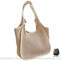 Sac Main Femme Ecru Élégant Beige / 39X11X28Cm À