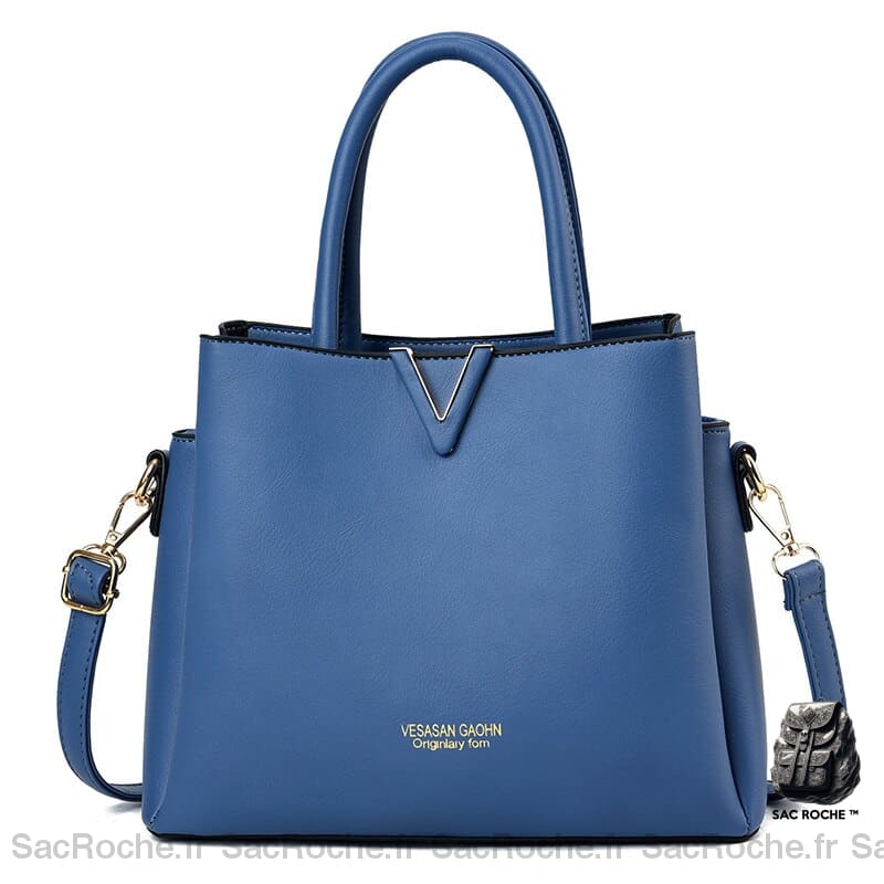 Sac Main Femme Élégant Bleu À Main Femme