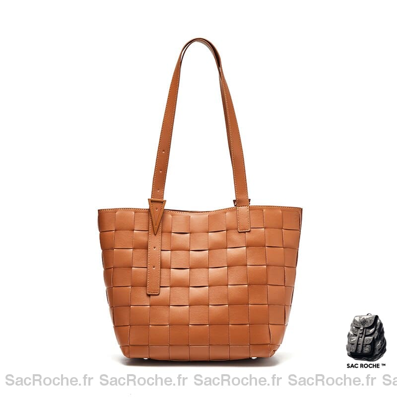 Sac Main Femme Elégant Et Spacieux Marron / 40 X 14 88Cm À