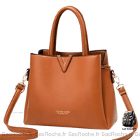 Sac main femme élégant - modèle Jaune brunâtre - Sac Roche ™