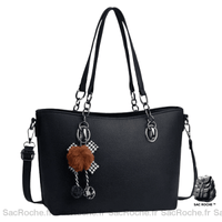 Sac Main Femme Élégant Lycée Noir À