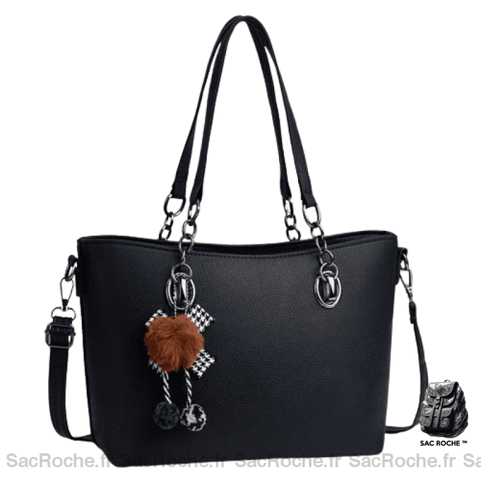 Sac Main Femme Élégant Lycée Noir À