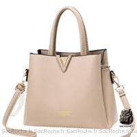 Sac main femme élégant - modèle Rose poudré - Sac Roche ™