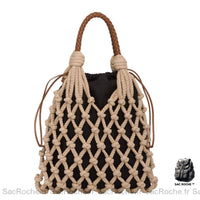 Sac Main Femme en Corde - modèle Marron - Sac Roche ™