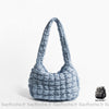Sac Main Femme Épaule Anse Large Bleu À