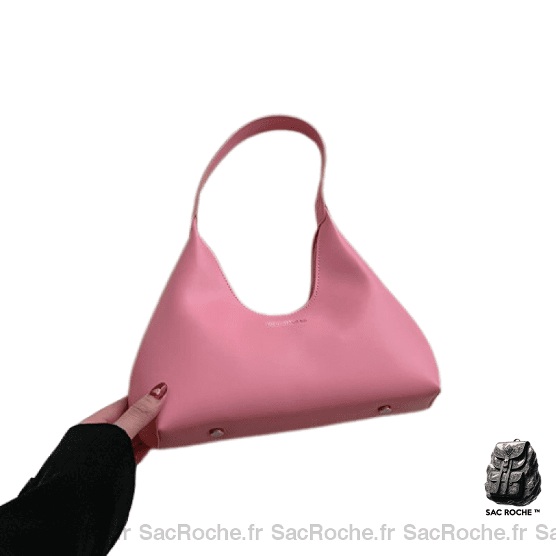 Sac Main Femme Épaule Cuir Rose / 31X11X8Cm À