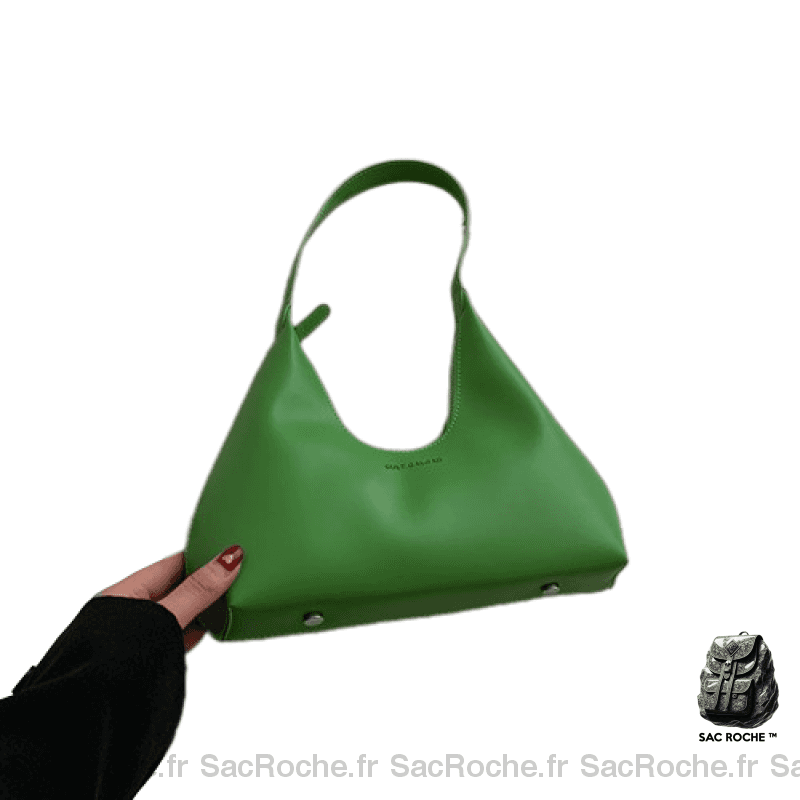 Sac Main Femme Épaule Cuir Vert / 31X11X8Cm À