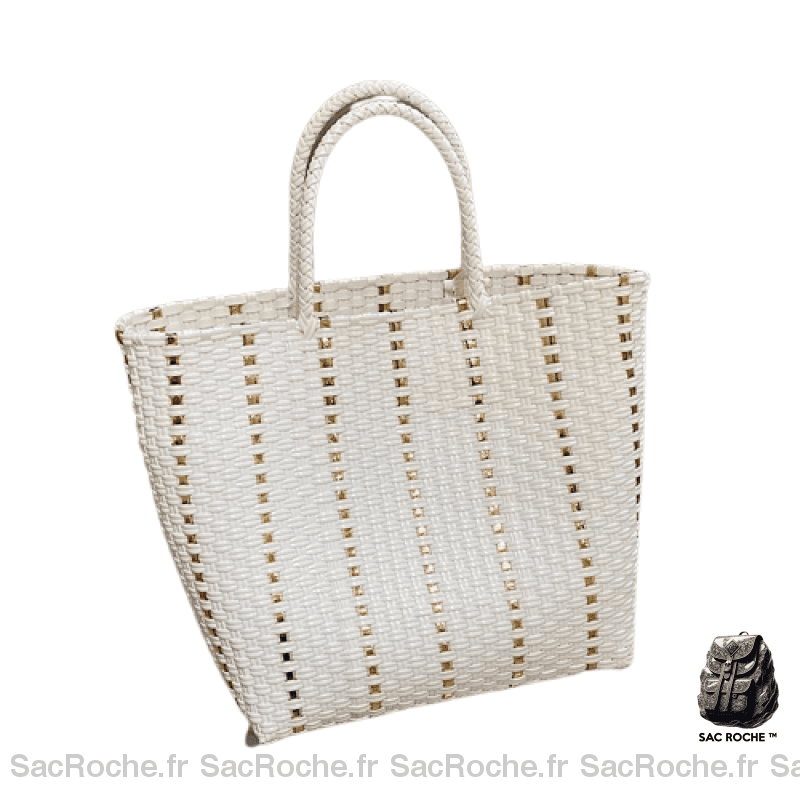 Sac Main Femme Été 2016 Blanc / 36X26X13Cm À