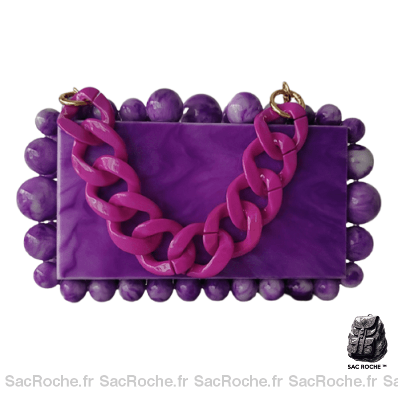 Sac Main Femme Été 2018 Violet / 23X13.5X6Cm À