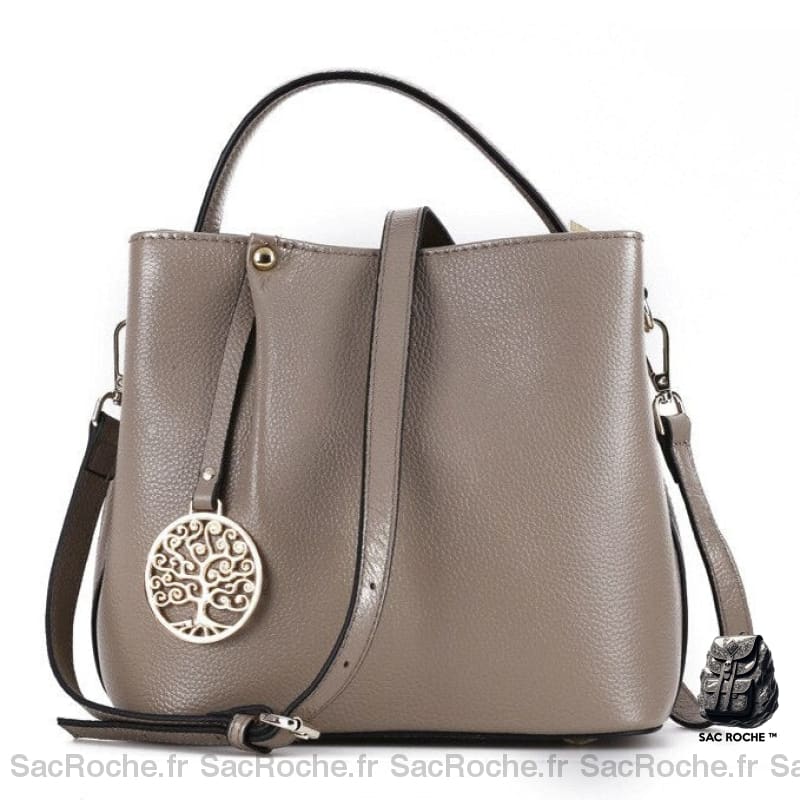 Sac Main Femme Été 2019 Italien Kaki / 23X21Cm À