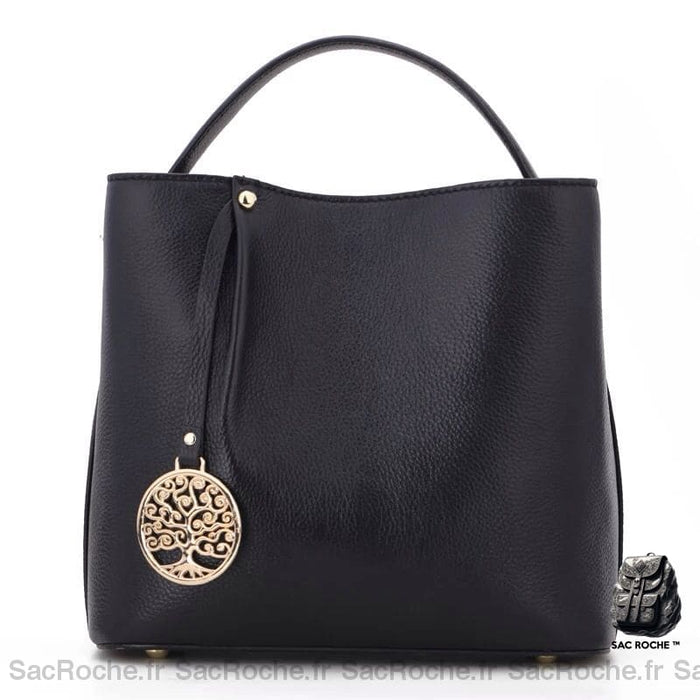 Sac Main Femme Été 2019 Italien Noir / 23X21Cm À