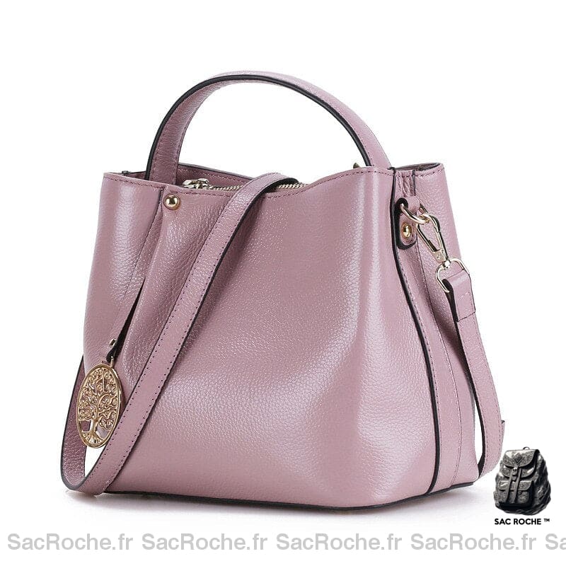 Sac Main Femme Été 2019 Italien Rose / 23X21Cm À