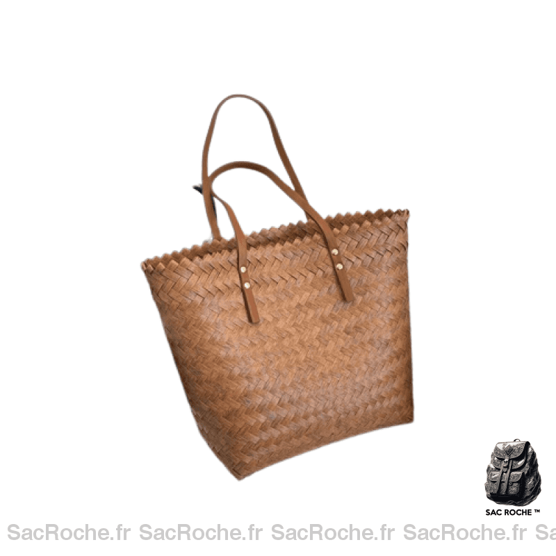 Sac Main Femme Été 2019 Marron / 39X13X30Cm À