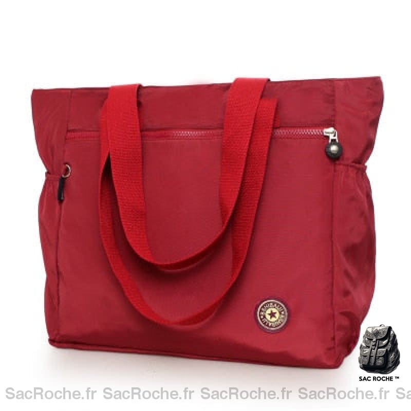 Sac Main Femme Été Imperméable Bordeaux À