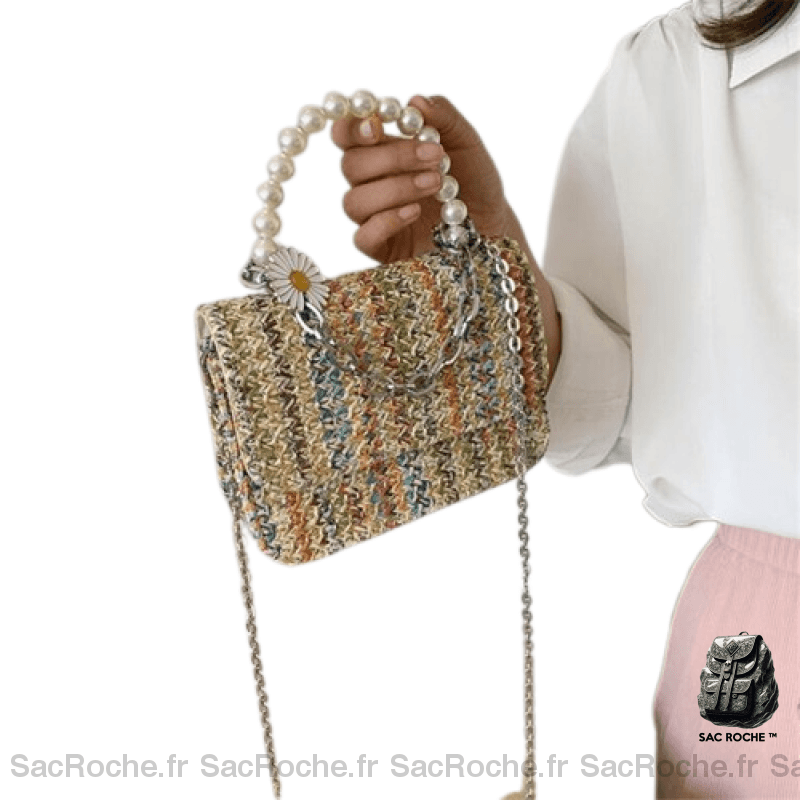 Sac Main Femme Été Mini Multicolor / 17X13X7Cm À