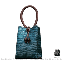 Sac Main Femme Ete - modèle Peacock blue green - Sac Roche ™