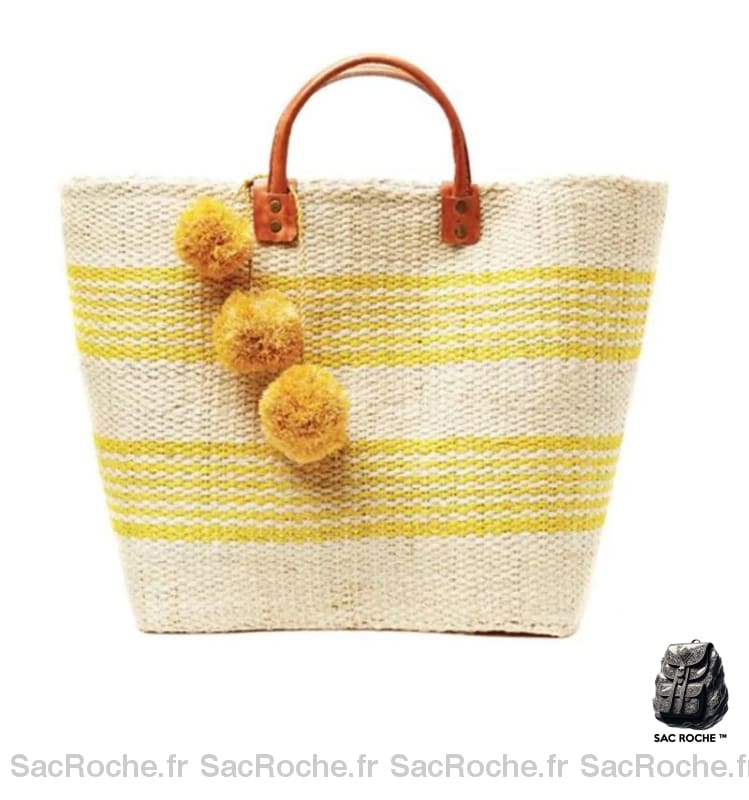 Sac Main Femme Été Tendance Jaune À Main Femme
