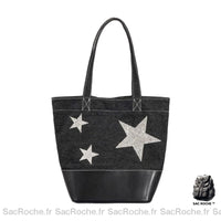 Sac Main Femme Étoile - modèle Noir - Sac Roche ™