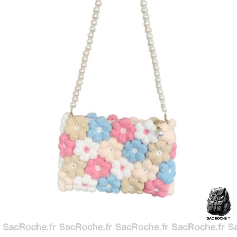 Sac Main Femme Fantaisie Petit Bleu Ciel / 18X13X2Cm À