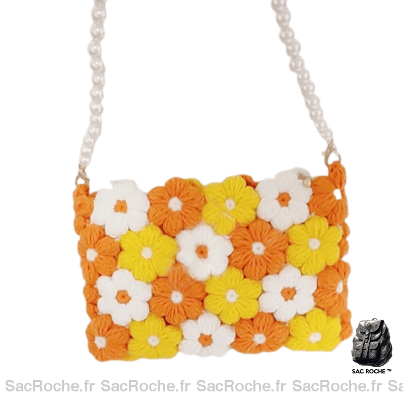 Sac Main Femme Fantaisie Petit Orange / 18X13X2Cm À