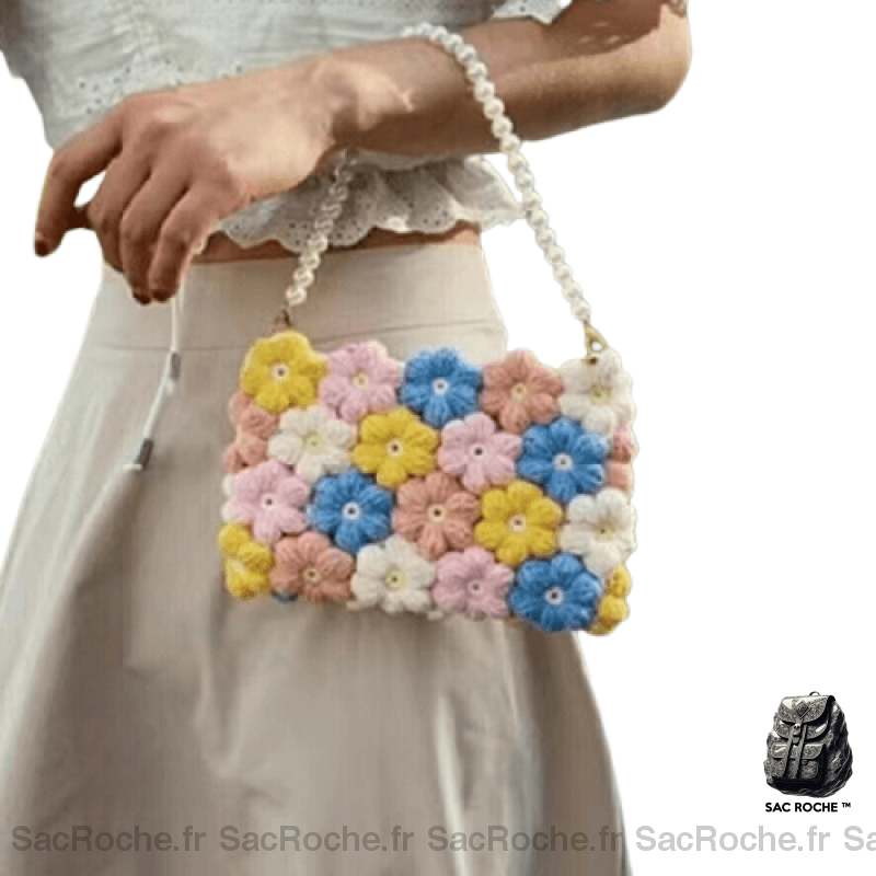 Sac Main Femme Fantaisie Petit Rose Pâle / 18X13X2Cm À