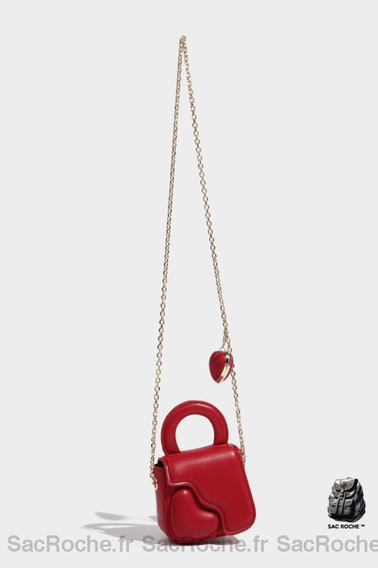 Sac Main Femme Fashion Rouge / 12Cmx5Cmx11Cm À