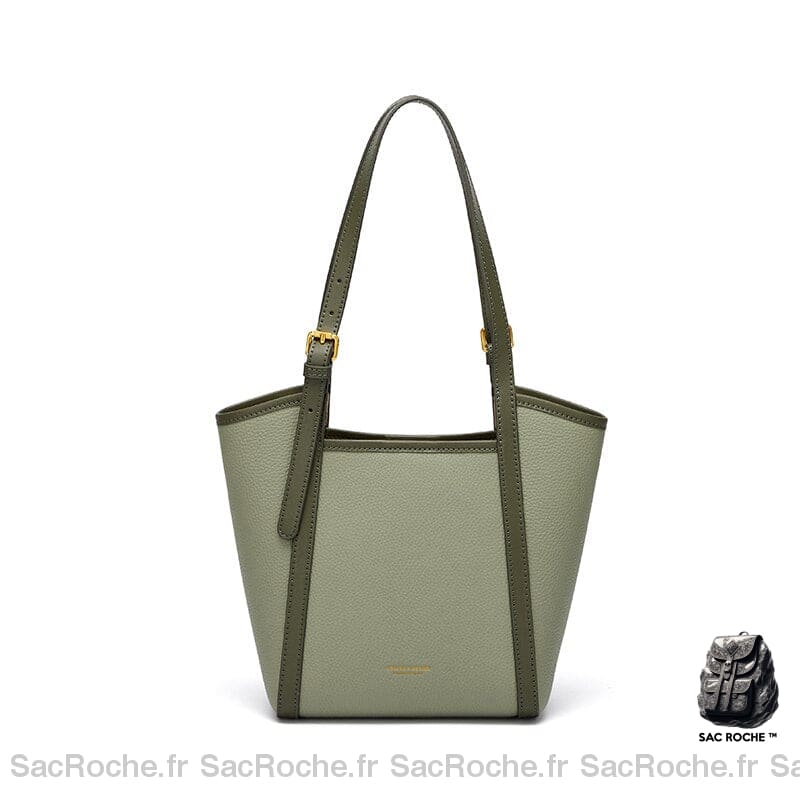 Sac Main Femme Fermeture Éclair Vert / 18X23X11Cm À