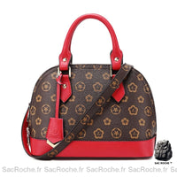 Sac Main Femme Fleur Vintage - modèle Rouge / 25x11x19cm - Sac Roche ™