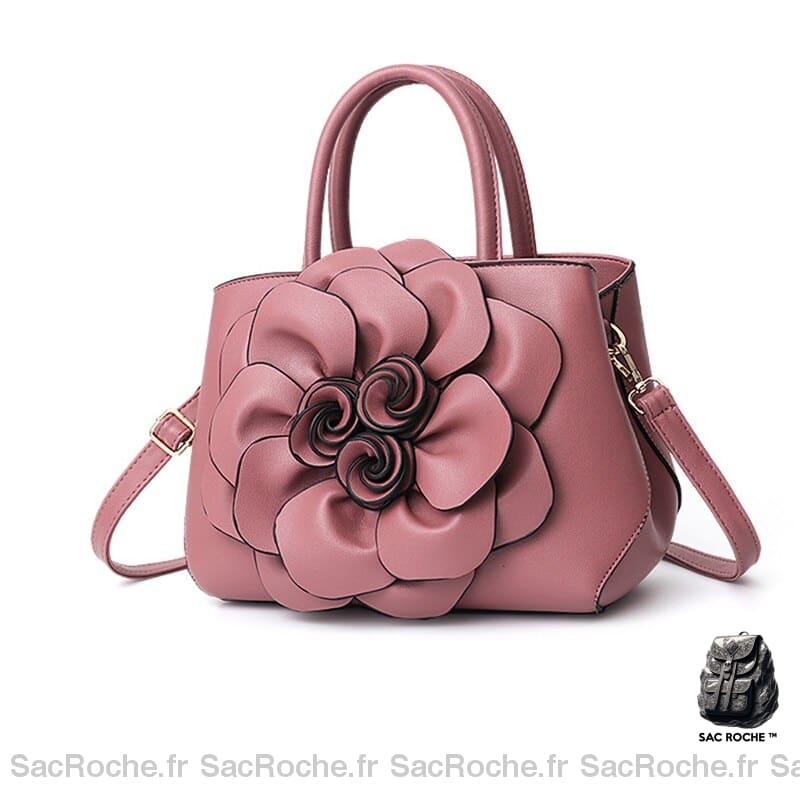 Sac Main Femme Fleurissant Rose À