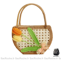 Sac Main Femme Fleurs Ajouré - Sac Roche ™