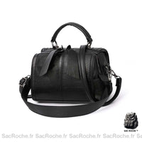 Sac Main Femme Forme Bowling - modèle Noir - Sac Roche ™