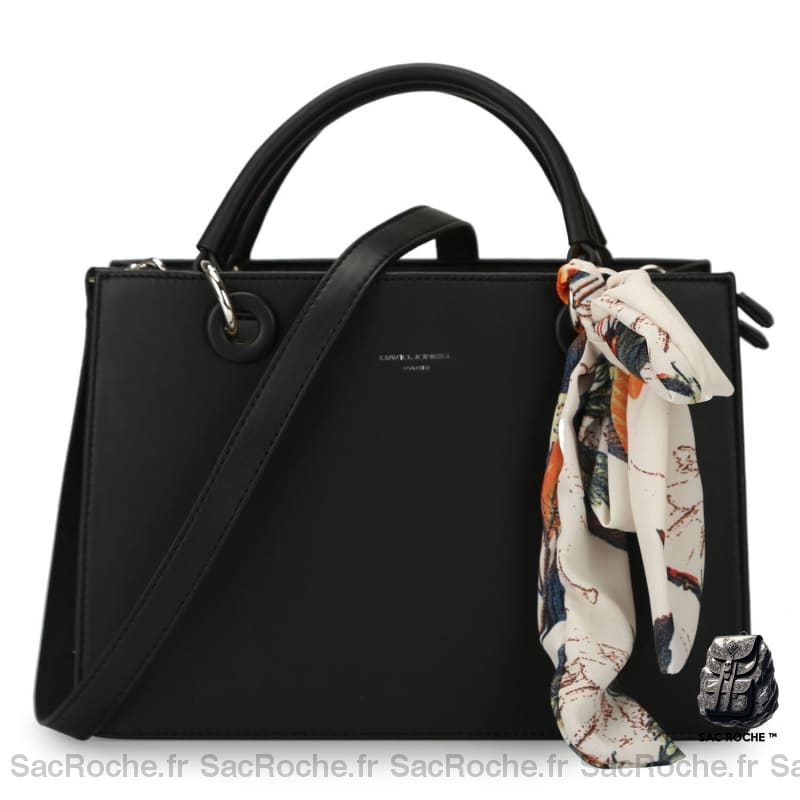 Sac Main Femme Foulard Trendy Noir À