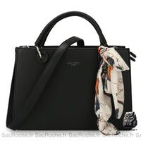 Sac Main Femme Foulard Trendy - modèle Noir - Sac Roche ™