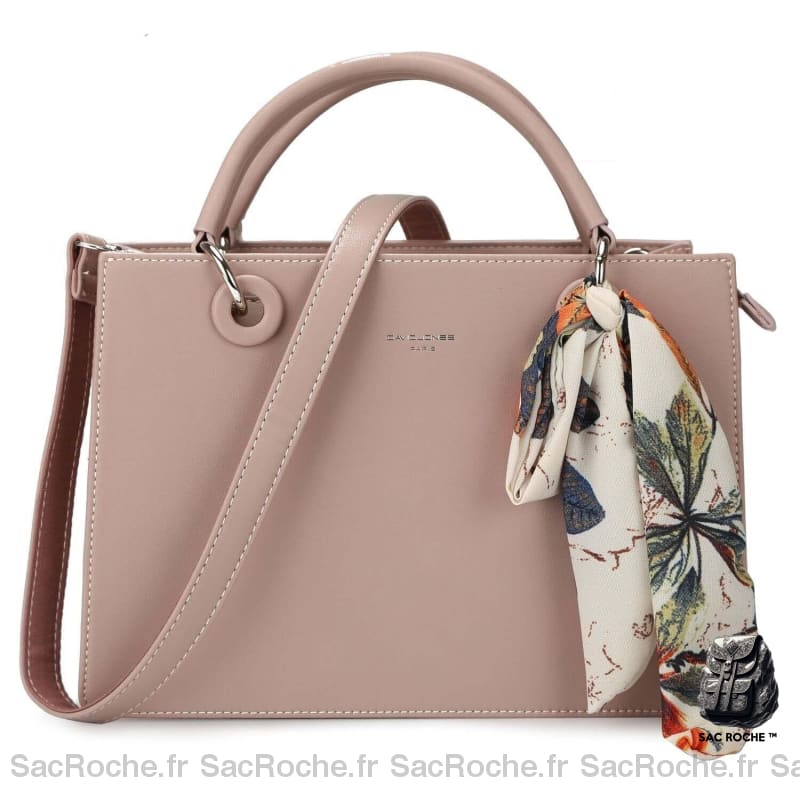 Sac Main Femme Foulard Trendy Rose À