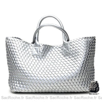 Sac Main Femme Fourre Tout Classique - modèle Argenté - Sac Roche ™