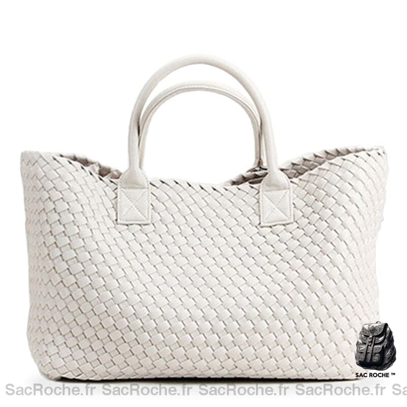 Sac Main Femme Fourre Tout Classique Blanc À