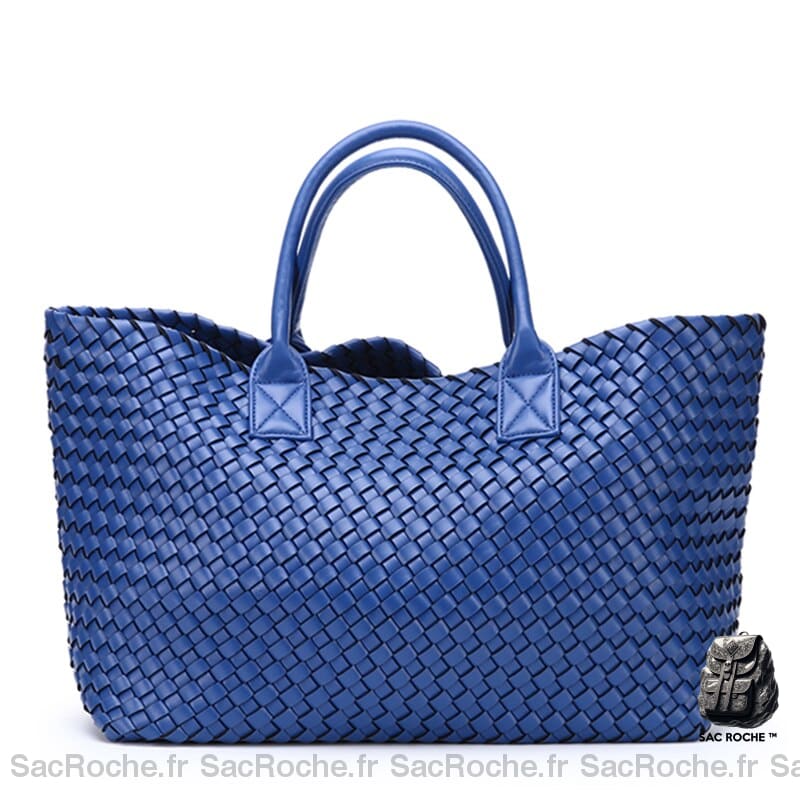 Sac Main Femme Fourre Tout Classique Bleu Marine À