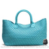 Sac Main Femme Fourre Tout Classique Bleu Turquoise À
