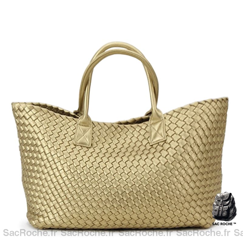 Sac Main Femme Fourre Tout Classique Doré À