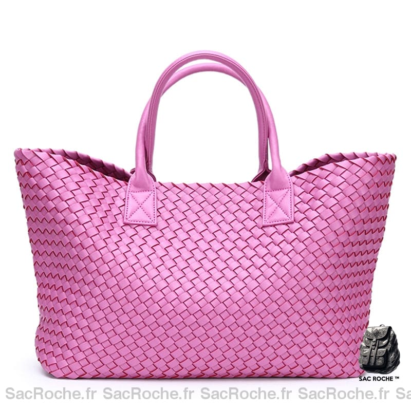 Sac Main Femme Fourre Tout Classique Rose À