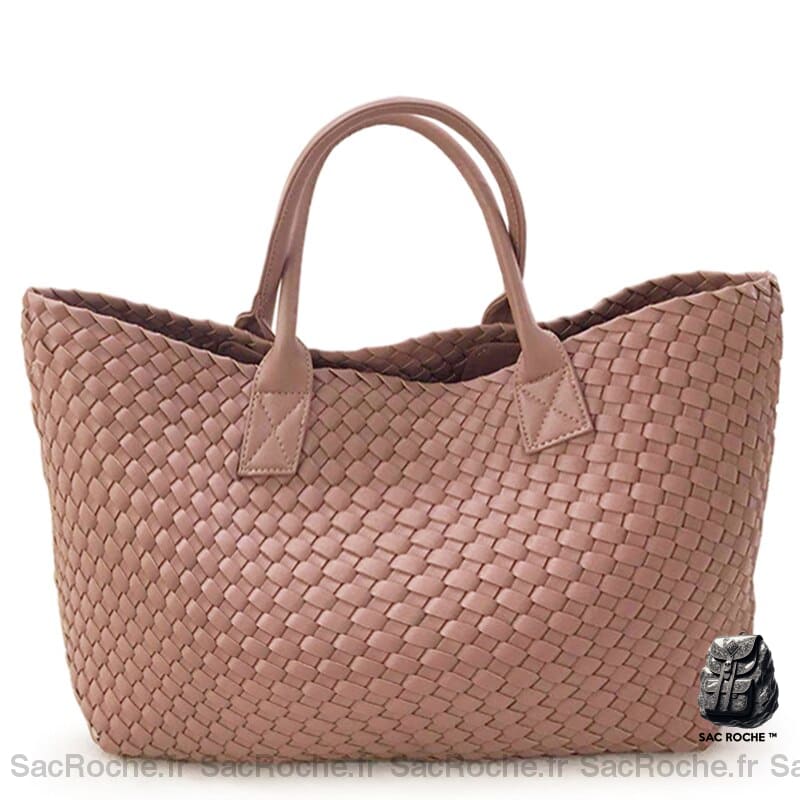Sac Main Femme Fourre Tout Classique Rose Poudré À