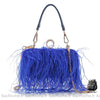 Sac Main Femme Frange Trendy Bleu Roi / 18 X 7 8 Cm À
