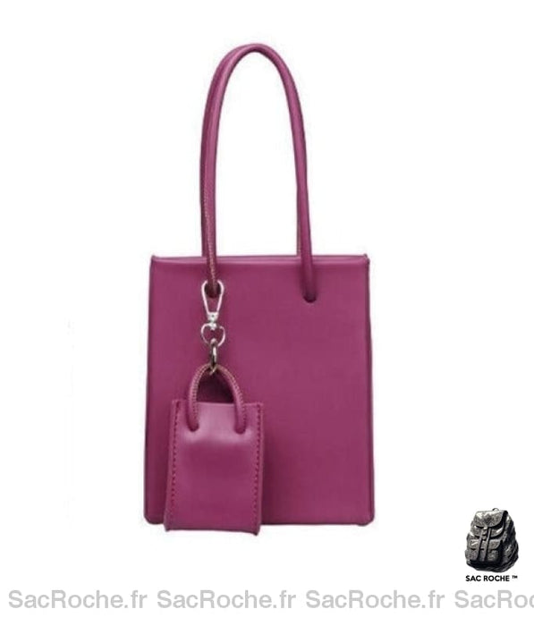 Sac Main Femme Fuschia Élégant À