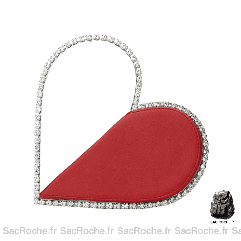 Sac Main Femme Glamour Rose Rouge / 22.5 X 5 12Cm À