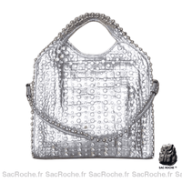 Sac Main Femme Grand - modèle Argenté - Sac Roche ™