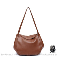 Sac Main Femme Grande Taille - modèle Marron - Sac Roche ™