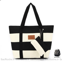 Sac Main Femme Grande Taille - modèle Noir / 42 x13 x 31.5cm - Sac Roche ™