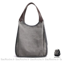 Sac Main Femme Gris Clair / 30X33X15Cm À